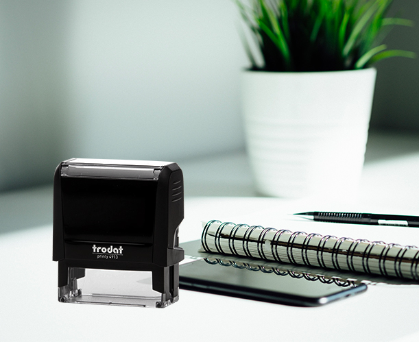 Emailed Stamp self Inking, Red Ink -pad Inserted- Premium Grade