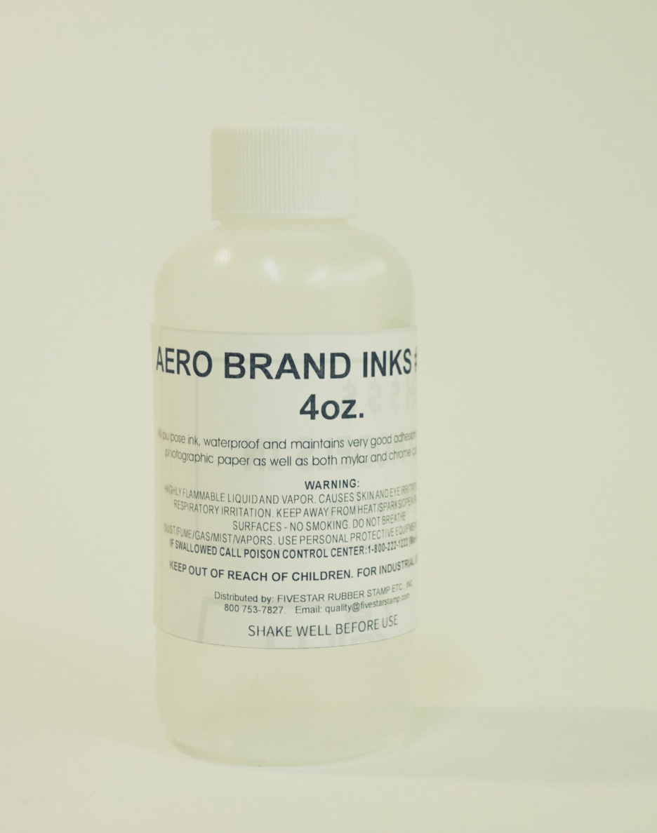 Aero Brand #752 Hand Stamp Ink - Black - 2 oz