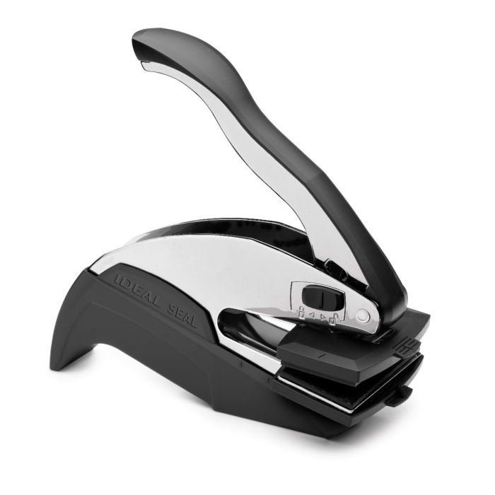 Embossing Seal 1&quot; x 2&quot; - Chrome Body