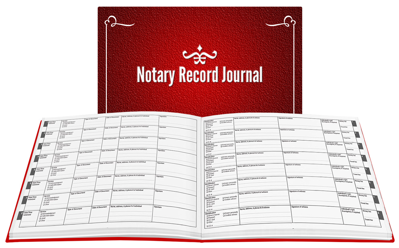 California Notary Record Book - 352 Entries