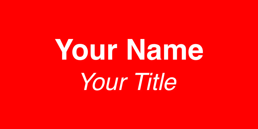 1.5&quot; x 3&quot; Custom Engraved Namebadge