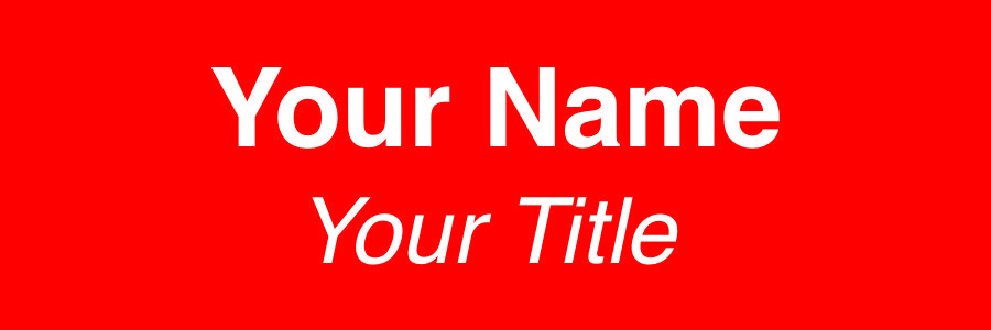 1&quot; x 3&quot; Custom Engraved Namebadge
