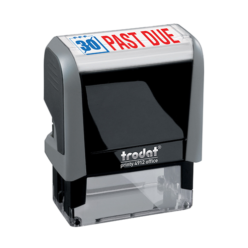 4912 Two Color Stock Stamp - PAST DUE