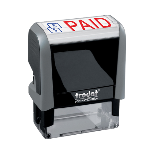 4912 Two Color Stock Stamp - PAID