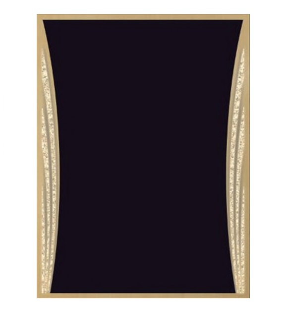 Black/Gold Brass Plated Steel Showtime Plaque Plate