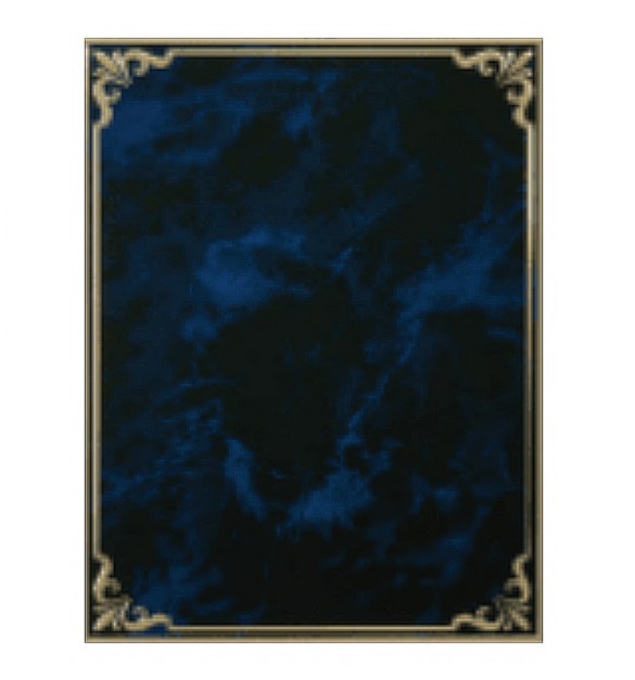 Blue Marble/Gold Hi-Relief Plaque Plate