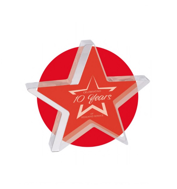 Star Acrylic with Silver Edge