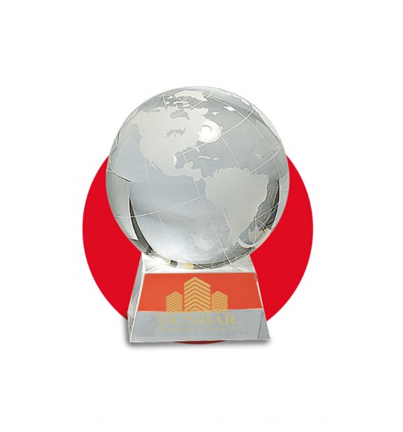 Crystal Globe on Clear Base