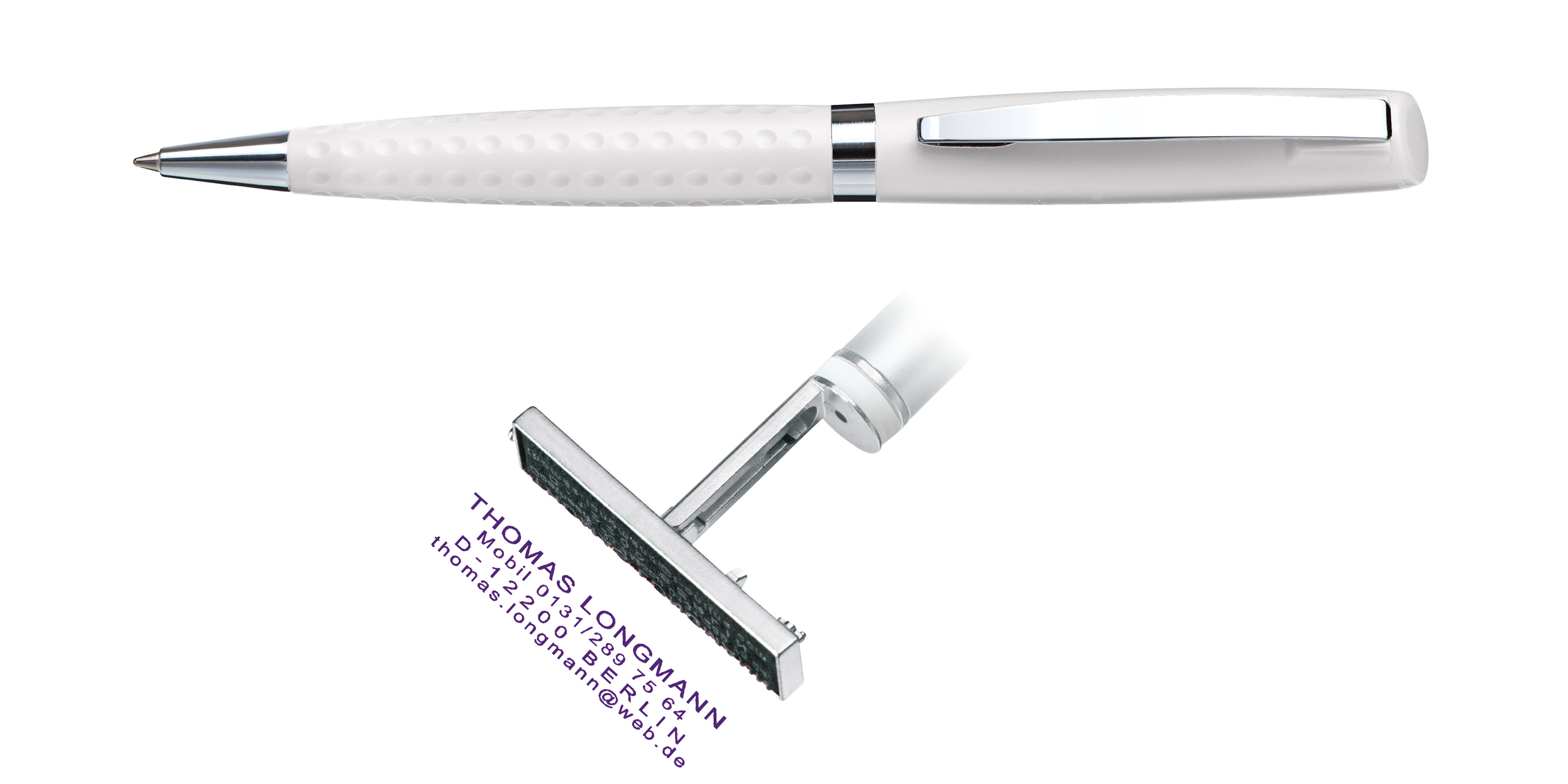 Heri 6451 All White Stamp Pen