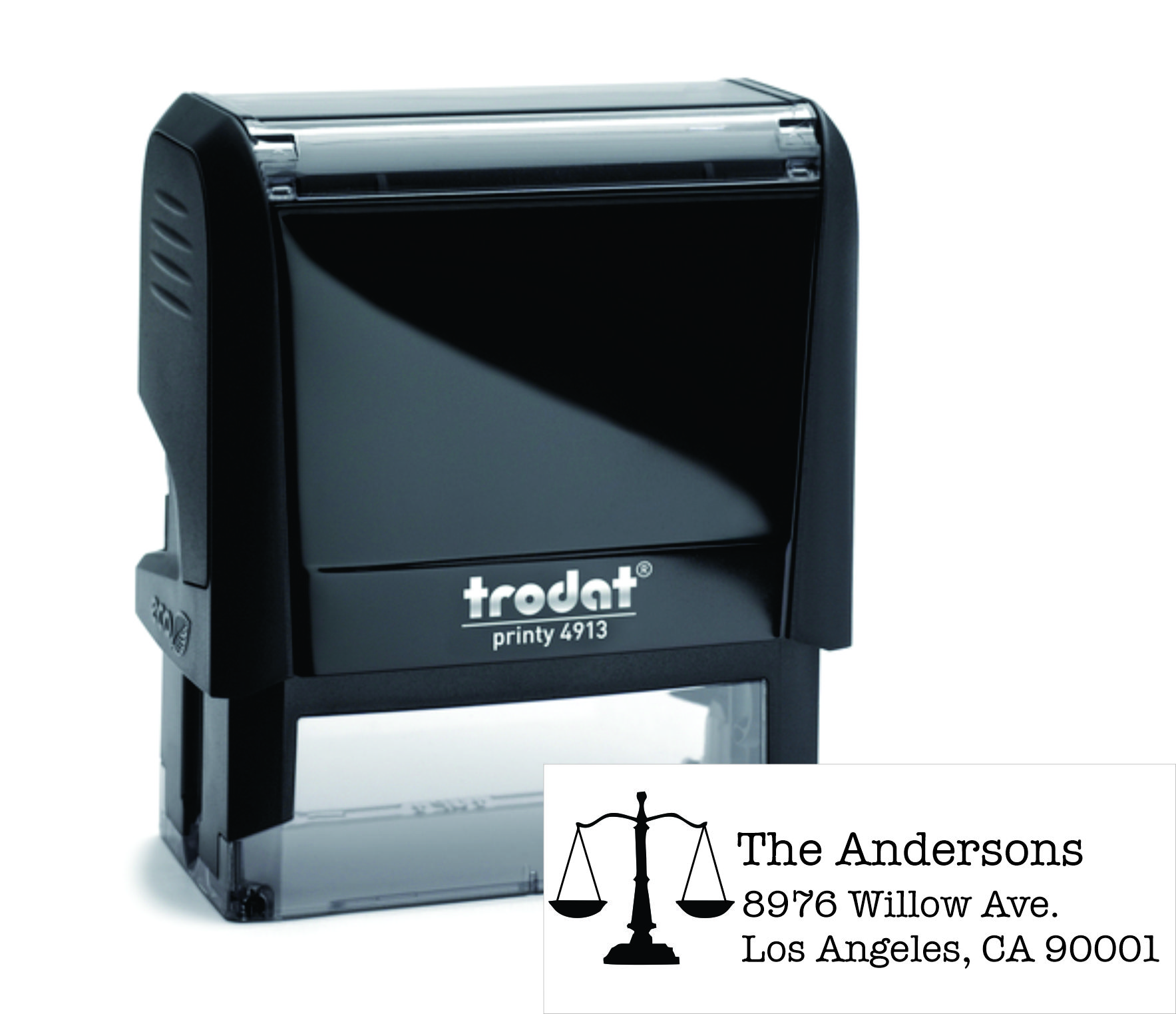 Law Scales Address Stamp