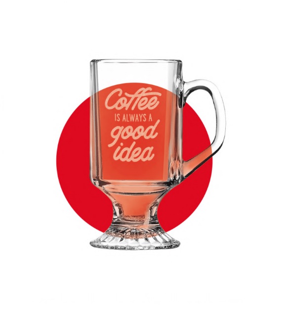 Clear Footed Coffee Mug